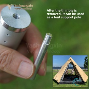 Outdoor bold <b>tent</b> support <b>pole</b> adjustable 2.4-meter thick 4-section aluminum alloy canopy <b>pole</b> - Product Image 5