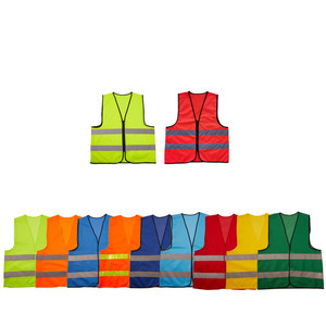 Bán Buôn Polyester An Toàn Vest Với Dây Kéo Biểu Tượng Tùy Chỉnh Đầy Màu Sắc Vật Liệu Phản Chiếu Với Hai Phản Xạ - Product Image 6