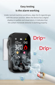 कार्बन मोनोऑक्साइड डिटेक्टर को एलपीजी गैस तापमान आर्द्रता गति सेंसर स्मार्ट होम सुरक्षा 4 जी वाइफी जीएसएम टच आईप्स अलार्म पोर्टेबल - Product Image 4