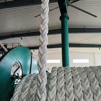Corde d'amarrage à faible allongement et haute résistance à l'usure, corde de port de 60 mm, 8 brins, polypropylène, polyester mélangé