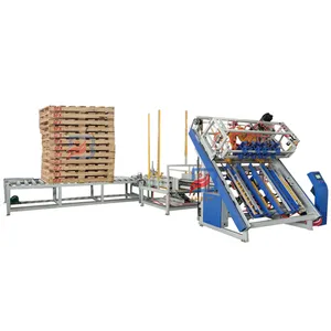 Full automatic American wooden pallet production line/wood stringer pallet nailing machine/pallet manufacturing machinery