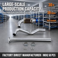 Système d'échappement Catback en titane modifié pour la performance, avec tuyau d'échappement, silencieux, downpipe et tube intermédiaire. Service personnalisé uniquement.