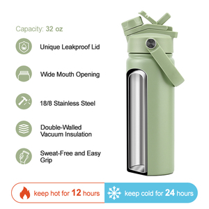 Borraccia Sportiva in Acciaio Inox a Doppia Parete da <span class=keywords><strong>18</strong></span> oz, Riutilizzabile, Antigoccia, con Logo Personalizzato - Product Image 6