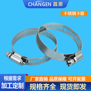 Abrazaderas de manguera de acero inoxidable Changen de 8-110 mm para fijación de tuberías y mangueras - Product Image 1
