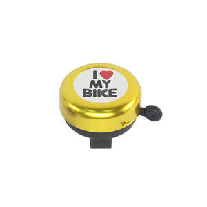 I Love <b>My</b> Bike Bicycle Bell Aluminum Alloy Mini Heart Design Cycling Accessory For Kids And Adults Multi Color Options - Product Image 2