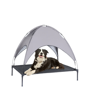 Cama elevada para perros, cuna para perros con dosel extraíble, cuna plegable portátil para mascotas, cama refrescante, a prueba de masticación Floral, impermeable para exteriores - Product Image 1