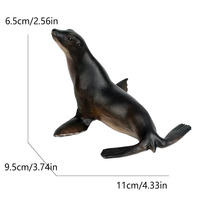 Modèles d'animaux marins en PVC massif pour assemblage, figurines décoratives transfrontalières : Manatee, Dauphin, Lion de mer, Homard, Pingouin, Calamar