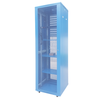 YNCO 42U 19 pouces armoire réseau en métal en acier bleu taille 600*1000 avec porte en verre support de serveur de centre de données ordinateur de Stock utilisé