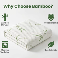 Protecteur de matelas 3D en viscose de bambou AOSEN OEKO-TEX, 100% imperméable avec TPU 30gsm pour usage domestique, hôtelier et motelier, fabricant