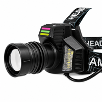 Lampe frontale en aluminium avec zoom, laser LED, détecteur de mouvement, rechargeable 18650, super lumineuse, torche frontale de camping, lumière rouge, batterie externe, chasse