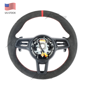 Volante de Alcantara con levas de cambio para Porsche 718 997 911 Panamera Cayman Cayenne 955 <span class=keywords><strong>Macan</strong></span> Taycan 991 991.3, en stock en EE. UU. - Product Image 1