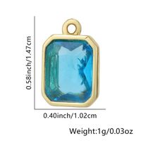 Pendentifs Cœur en Cuivre Facetté avec Pierre de Naissance et Cristal Chinois pour Bijoux DIY
