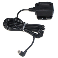 Kit de câblage direct OBD II 12V/24V vers 5V avec testeur de batterie, sortie Micro USB, protection contre les basses tensions, câble d'alimentation pour DVR de voiture