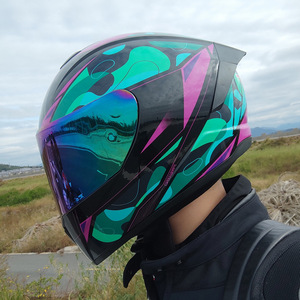 Casque de moto de compétition unisexe, moto 3C, automne et hiver, chevalier, double lentille, intégral, tout-terrain - Product Image 5