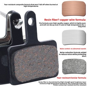 Dağ Bisikleti Disk Fren Balataları Kauçuk Kupronikel Yarı Metalik Sürtünme Blokları Elektrikli ve Yol Bisikletleri için Fren Aksesuarları - Product Image 2