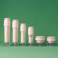 Ensemble d'emballages cosmétiques de luxe en plastique PETG, flacon pompe rond mat vide personnalisé pour lotion et sérum, et pot à crème pour soins de la peau