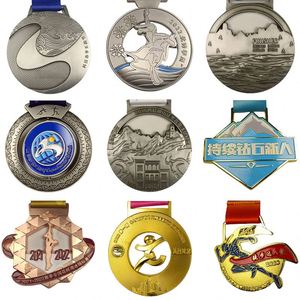 Trophée sportif en métal bronze, fabricant de médailles or argent fabricant simple en Chine affichage de médailles Europe médailles personnalisées/ - Product Image 5