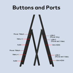 Monitor Portátil Doble Plegable IPS de 15.6 Pulgadas Full HD 1080P para Windows, Mac, Portátiles, Negocios, Juegos, USB C, en Oferta - Product Image 2