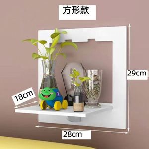 Muur Organizer Wandplank Set Punch Nachtkastje Stand Rek Gemonteerd Bloempot Houder Tv Achtergrond Kamer Decoratie - Product Image 6