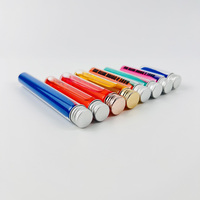 Tube à essai en verre et bouteille avec bouchon à vis en aluminium, impression sérigraphique couleur personnalisée, fond plat, pour emballage de gousses de vanille – Fourniture directe usine