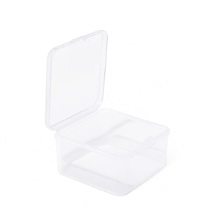 Caja de Almacenamiento de Plástico Transparente con Tapa Abatible para Herramientas, Clavos, Piezas del Hogar y Almacenamiento de Artículos - Product Image 2