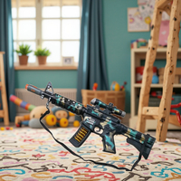 Fusils jouets électriques originaux, simulation de son et de lumière, camouflage, mitraillette avec bandoulière