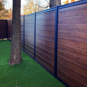 Treillis composite extérieur résistant aux UV populaire clôtures bon marché en plastique <span class=keywords><strong>bois</strong></span> WPC Grain de <span class=keywords><strong>bois</strong></span> Surface Angleterre clôture de maison - Product Image 4