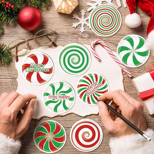 Hot <b>Sale</b> Wholesale Custom Transparent <b>Decorative</b> Creative Trendy Aesthetic School Cute Merry <b>Christmas</b> Sticky Note Paper Memo - Product Image 1