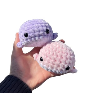 Hot Bán 100% Bông Tùy Chỉnh Crochet Cá Voi Mô Hình Handmade Nhồi Crochet Cá Voi Đồ Chơi - Product Image 1