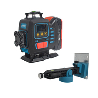 Niveau laser vert Biyoti BYT4D23LL 16 lignes, auto-nivelant, 360 degrés, professionnel, batterie lithium 21V, télécommande, écran LCD numérique
