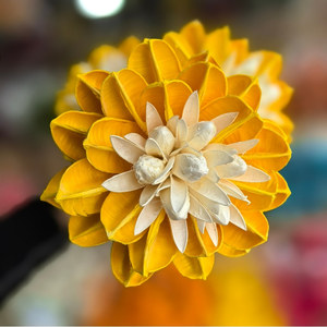 Flores Secas Hechas a Mano, Lantana <span class=keywords><strong>Camara</strong></span>, Decoración Rústica para Habitaciones, Cabeza de Flor Grande de 10 cm de Diámetro - Product Image 3