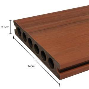 SHENGCHENG Revêtement de terrasse en composite bois-plastique co-extrudé WPC, texture bois, imperméable, gaufrage 3D, pour extérieur - Product Image 2