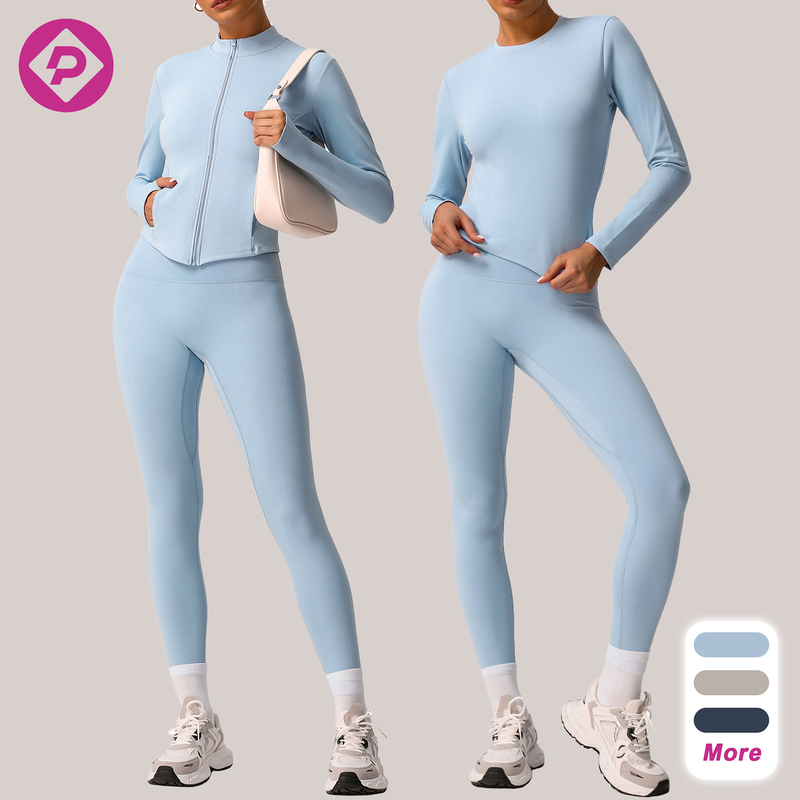 Fleece Lined Women Gym Clothing Yoga