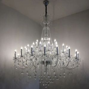 European Style Hanging Pendant Light Living Room Wedding Decoration French Glass <b>Crystal</b> <b>Chandelier</b> - Product Image 5
