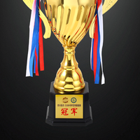Moule d'usine OEM grande coupe de trophée de football pour le sport et le jeu coupe de trophée moderne créative avec pièces personnalisées trophées de football personnels