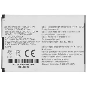 3.7V 1700mAh Li3717T42P3h654458 pil için ZTE MF63 AC60 EUFI890 AR918B şarj edilebilir Li-Ion baterie