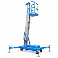 Lève-matériaux manuel en aluminium KCCL, hauteur de levage 5,7 m, capacité 120-150 kg, chariot élévateur portable à manivelle pour entrepôt