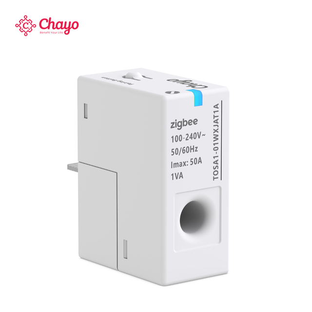 API Tuya Smart Energy Monitoring Accessory 1P 2P 50A for DIN Rail MCB Zigbee Real-Time Voltage Current Power Data Chayo