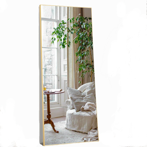 Modern <b>Large</b> 21x64inch Full Length Standing Dressing Floor Mirror 21x64inch Glass <b>Framed</b> Home Decoration for Living Room - Product Image 1