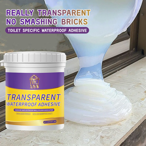 Azulejo pegamento impermeable transparente blanco alto al por mayor azulejo de pared de baño con revestimiento impermeable de grietas de bloqueo de ladrillo gratis - Product Image 2