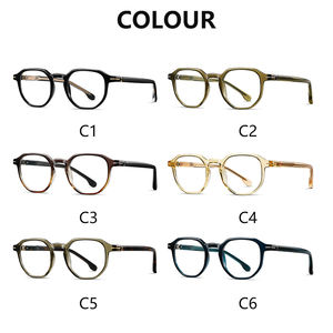 نظارات طبية عصرية جديدة بإطار ريترو من مادة تي آر 90، نظارات كلاسيكية جديدة للوصفات الطبية مع حماية من الضوء الأزرق للاستخدام مع الكمبيوتر والشمس - Product Image 5