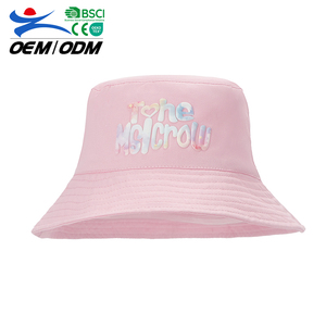 Muestra Gratis, Sombrero de Pescador Personalizado con Logotipo Impreso, Color Rosa Veraniego, 100% Algodón, para Niños, Protección Solar, Deportes, Pesca, Casual - Product Image 1