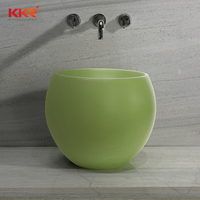 Évier de salle de bain à surface solide, lavabo et lavabo fantaisie, lavabo en pierre de comptoir