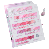 Kit de vernis à ongles en gel UV DIY de créateur français OEM, 48 couleurs, blanchissant doux, pailleté, rose prune, couleur unie, pour salon de photothérapie
