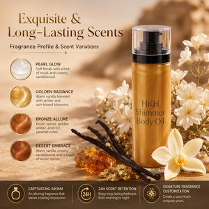 HKH Private Logo Natural Body Shimmer Oil Perfume Spray Flavor Fragrance Long Lasting Brightening Face Body Makeup Halal 3 Year - Product Image 3