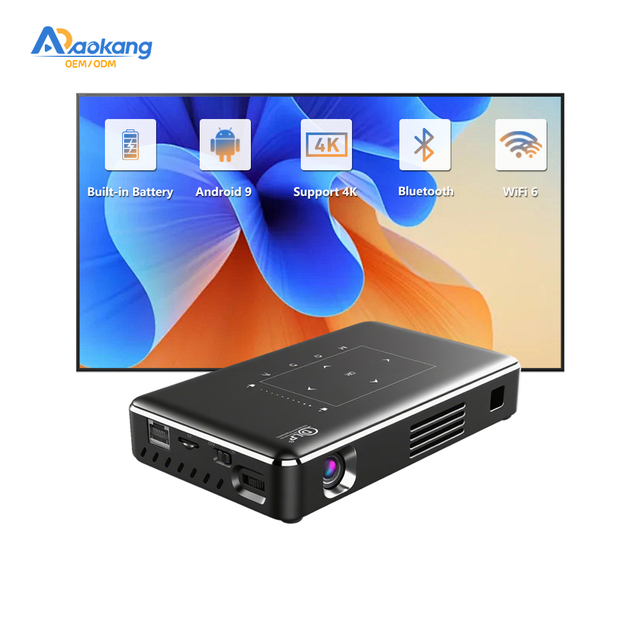 Hight Quality P10 3D 4K Pico 480P WIFI Smart LED DLP Proyector Android Mobile Home Theater Portable Pocket Video Mini Projector