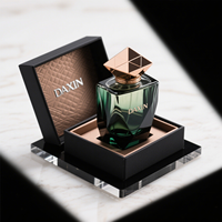 Bouteille et bouchon de parfum personnalisés de qualité supérieure Décanteur de parfum élégant pour affichage à la maison avec boîte texturée en diamant de qualité