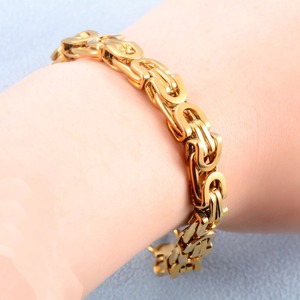 Pulsera de Cadena Bizantina de Acero Inoxidable Gruesa de 8.5mm para Hombre, Cadena de Mano Pesada, Estilo Hip Hop Rock Punk, Joyería Metálica para Hombre - Product Image 4