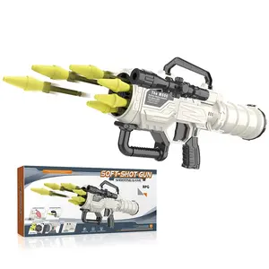 Köpük roket Blaster 6 adet köpük mermi rpg'yi fırlatıcı çekim oyunu Guns köpük hava roket tabancası oyuncaklar çocuklar için