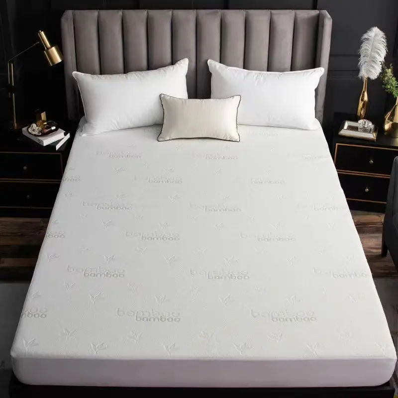 Pelindung Kasur Anti Air Penutup Bantalan Kasur Pasangan Berlapis Elastis Seprai Pas Euro Sprei Ganda Linen 90 150 180x200